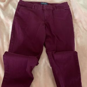 Old Navy Berry-Colored Pixie Pants